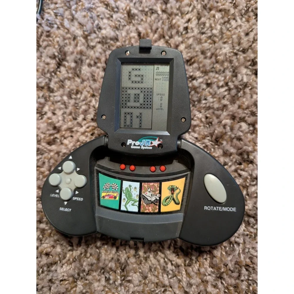 Vintage‎ Pro JR Game System Handheld Snake Frogger Tanks Racing TESTED/ WORKS